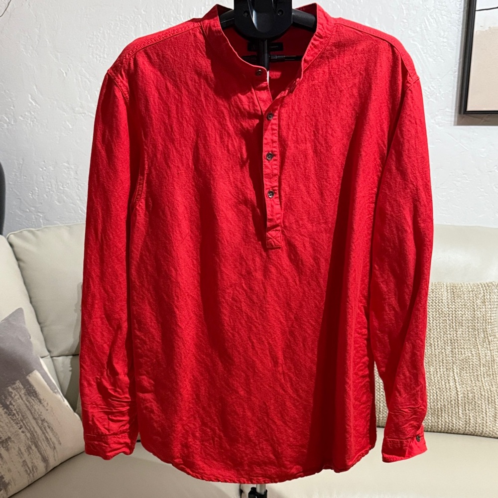 Men's Red Casual Shirt